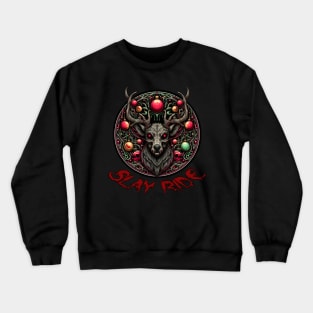 Creepy and Bloody Christmas Reindeer Crewneck Sweatshirt